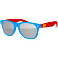 Kids Two tone Retro Sunglasses with Arm Imprint